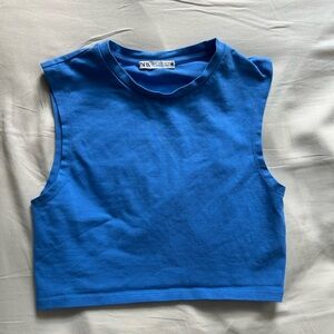 Zara blue tank top ~